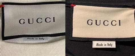 vrai etiquette gucci